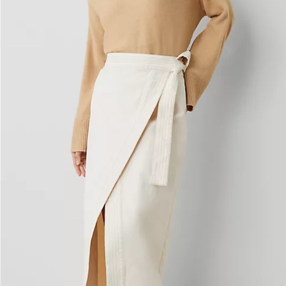 Weekend Collection Denim Wrap Maxi Skirt
